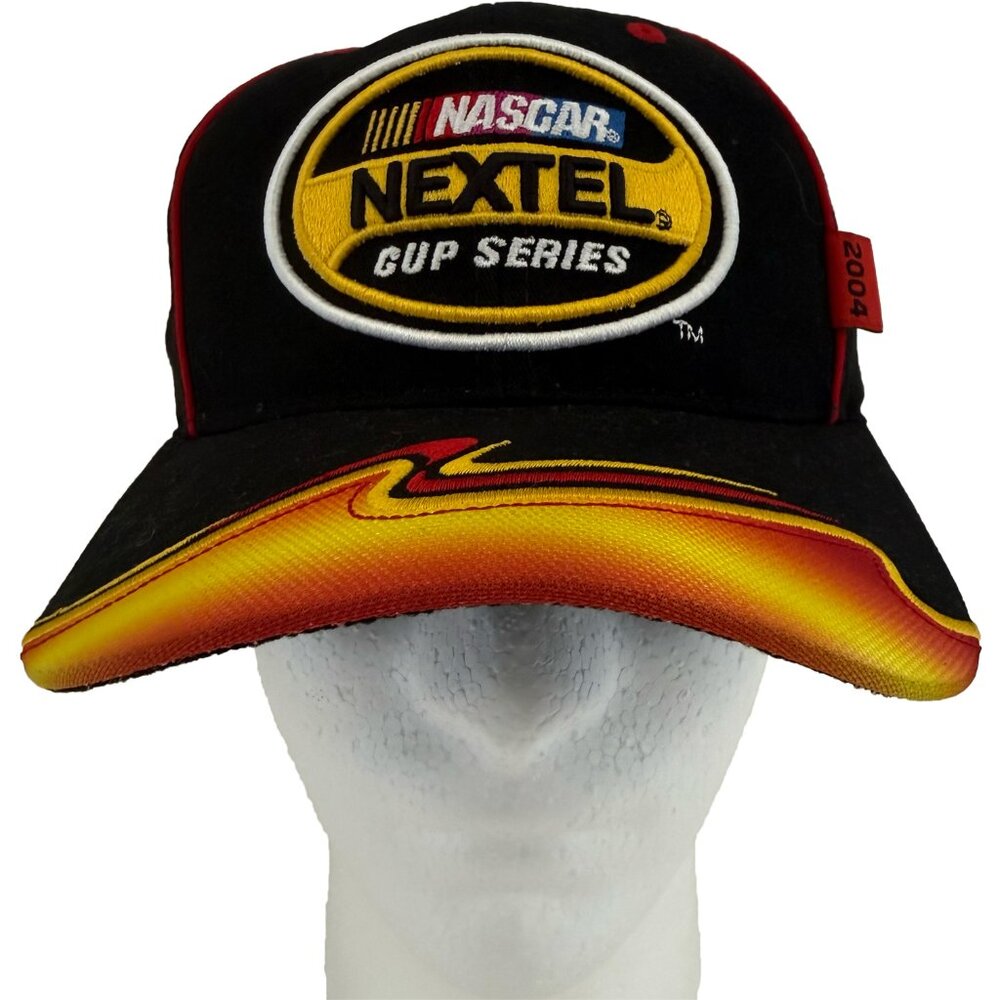 Vintage 2004 NASCAR Nextel Cup Inaugural Season Velcroback Hat Checkered Flag
